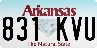 AR license plate 831KVU