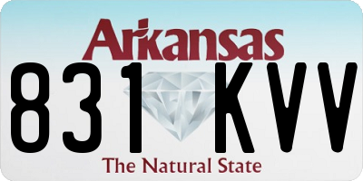 AR license plate 831KVV