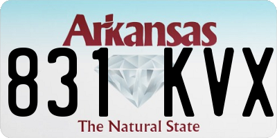 AR license plate 831KVX