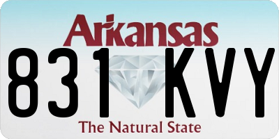 AR license plate 831KVY