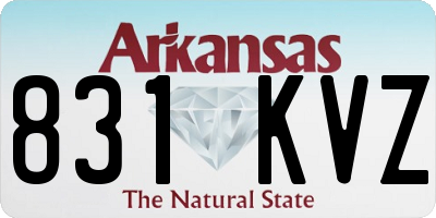 AR license plate 831KVZ