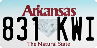 AR license plate 831KWI