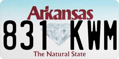 AR license plate 831KWM