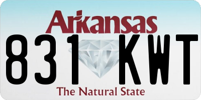AR license plate 831KWT