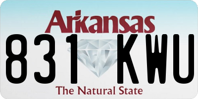 AR license plate 831KWU