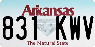 AR license plate 831KWV