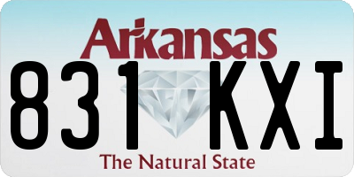 AR license plate 831KXI