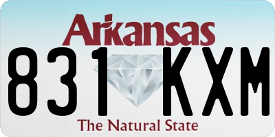 AR license plate 831KXM