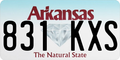 AR license plate 831KXS