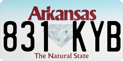 AR license plate 831KYB