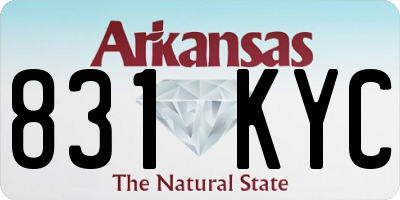 AR license plate 831KYC