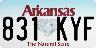 AR license plate 831KYF