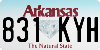 AR license plate 831KYH