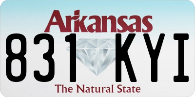 AR license plate 831KYI