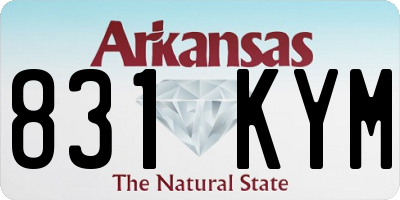 AR license plate 831KYM