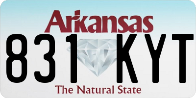 AR license plate 831KYT
