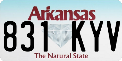 AR license plate 831KYV