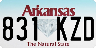 AR license plate 831KZD