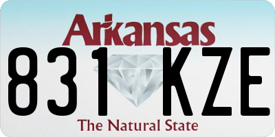 AR license plate 831KZE