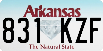 AR license plate 831KZF
