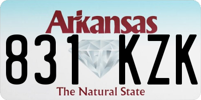 AR license plate 831KZK