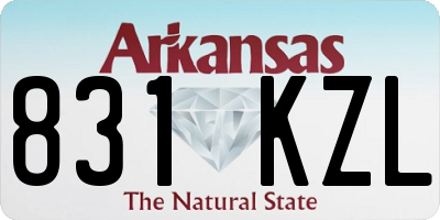 AR license plate 831KZL
