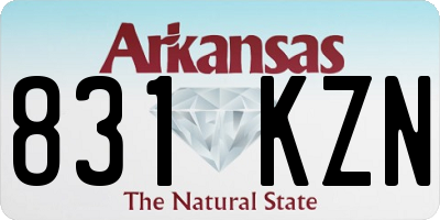 AR license plate 831KZN