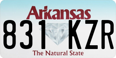 AR license plate 831KZR