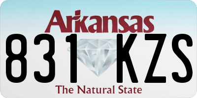 AR license plate 831KZS