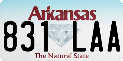 AR license plate 831LAA