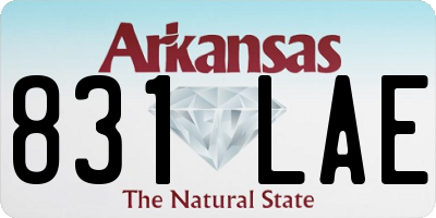 AR license plate 831LAE
