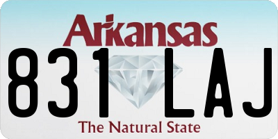 AR license plate 831LAJ