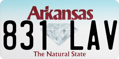 AR license plate 831LAV