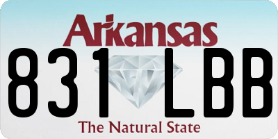 AR license plate 831LBB