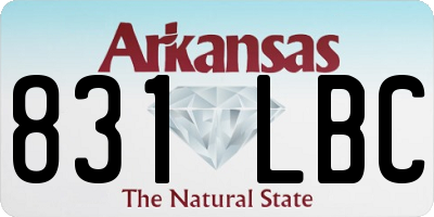 AR license plate 831LBC