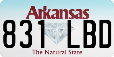 AR license plate 831LBD