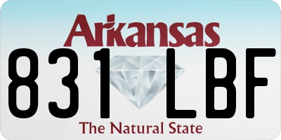 AR license plate 831LBF