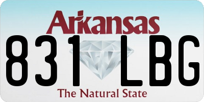 AR license plate 831LBG