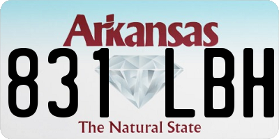 AR license plate 831LBH