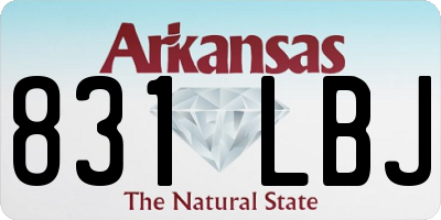 AR license plate 831LBJ