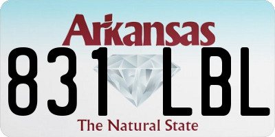AR license plate 831LBL