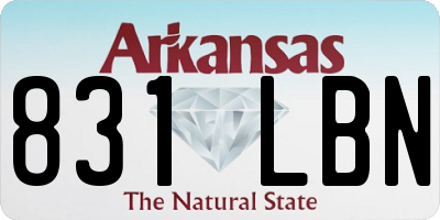 AR license plate 831LBN