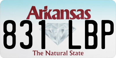 AR license plate 831LBP