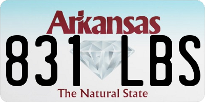 AR license plate 831LBS