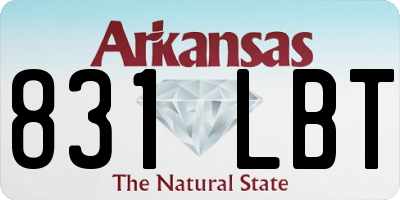 AR license plate 831LBT