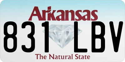 AR license plate 831LBV