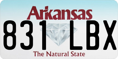 AR license plate 831LBX