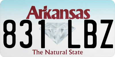 AR license plate 831LBZ