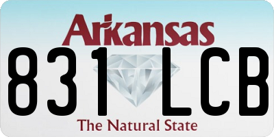 AR license plate 831LCB