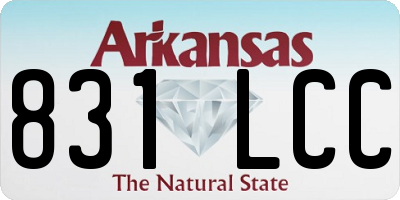 AR license plate 831LCC